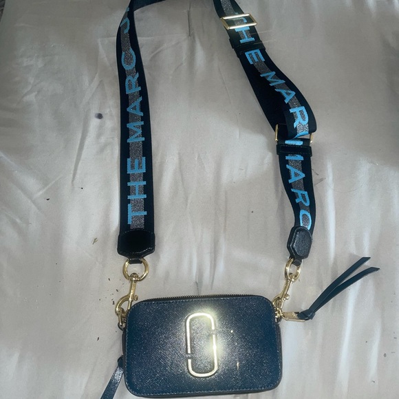 MARC JACOBS THE LOGO STRAP SNAPSHOT BLUE DENIM - Picture 6 of 6
